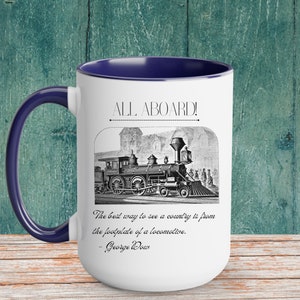 Train Coffee Mug Gift Train Tea Mug Train Mug with map Gift for Fathers Day Gift for Train Lover Gift for Map lover Gift for Friend