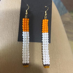 Simple dangle cigarette earrings