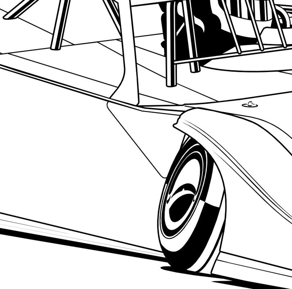 Dirt Late Model Race Car Highly Detailed Image in .svg .ai .eps .pdf ...