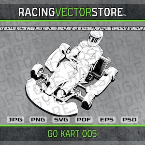 Go kart highly detailed vector clipart image in .svg .pdf .eps .png .jpg