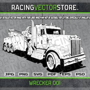 Abschleppwagen hochdetaillierte Vektor-Clipart-Bild in .svg .eps .pdf .png .jpg .psd & Affinity