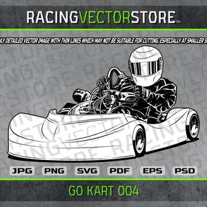 ダートトラック ゴーカート レースカーの非常に詳細なベクター クリップアート画像 (.svg .ai .eps .pdf .png .jpg .psd)
