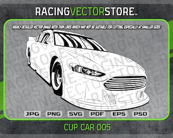 NASCAR cup race car highly detailed vector clipart image in .svg .ai .pdf .eps .png .jpg