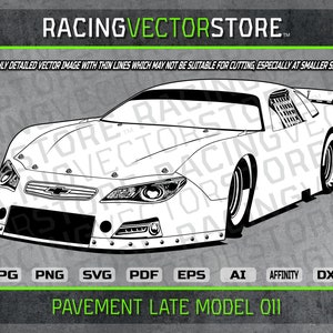 Bestrating laat model raceauto zeer gedetailleerde afbeelding in .svg .ai .eps .pdf .png .jpg .dxf .affinity