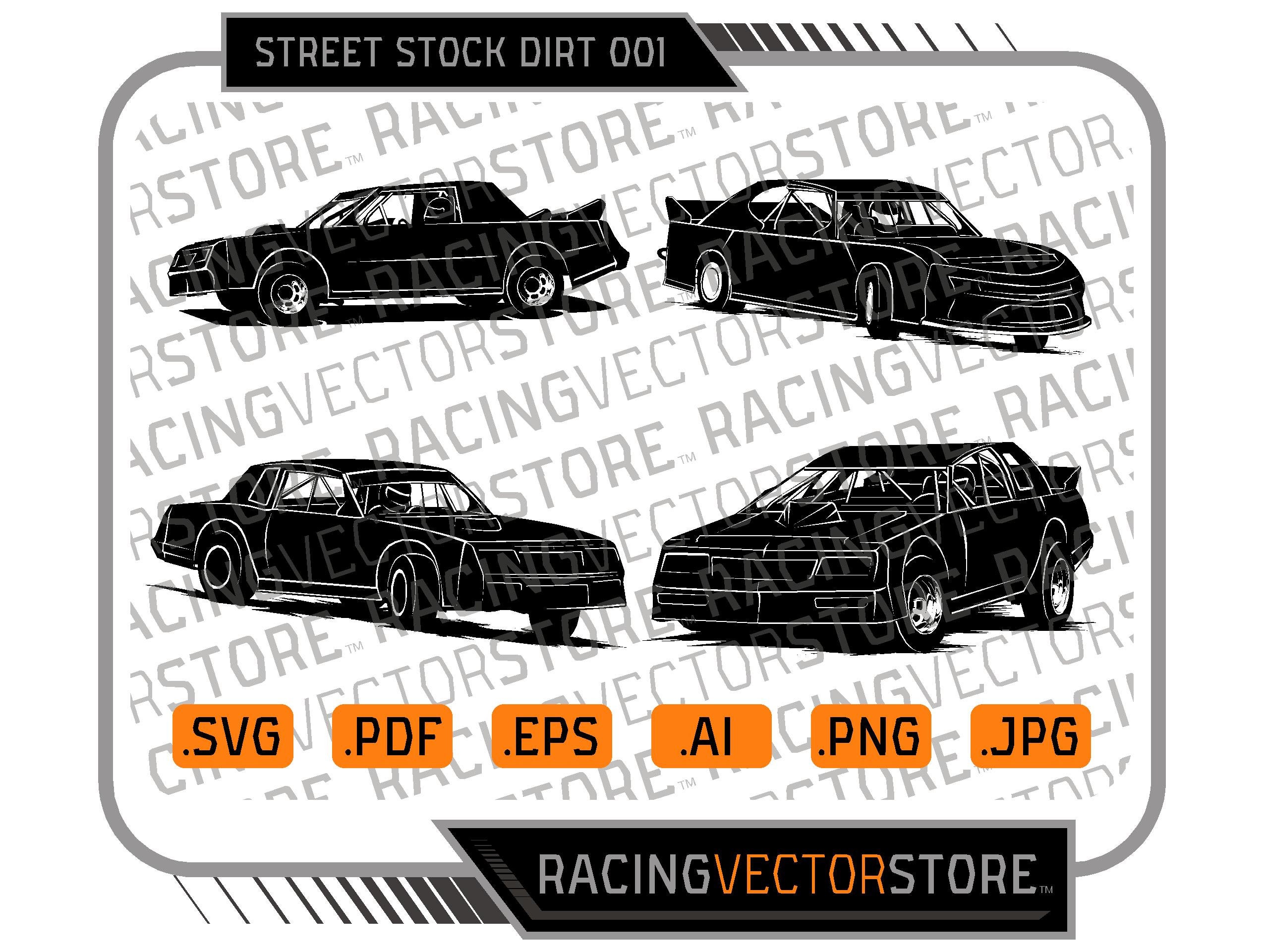 Street Stock Dirt Race Car Clipart Images in .svg .ai .eps .png .jpg ...