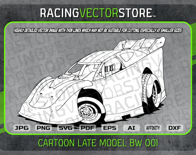 Late Model Vector Late Model Dirt Race Car Vector Clipart Images in .svg. Eps. .pdf .jpg ...