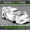 Dirt Track Modified Race Car Highly Detailed Image in .svg .ai .eps ...