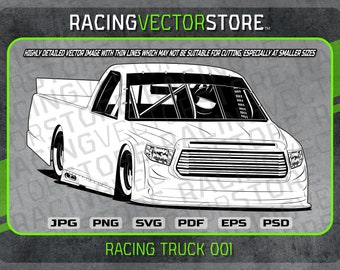 NASCAR race truck highly detailed image in .svg .eps .pdf .png .jpg .psd & Affinity