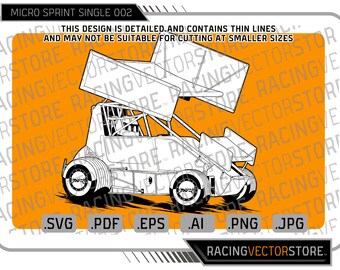 Dirt Modified Race Car Highly Detailed Image in .svg .ai .eps - Etsy