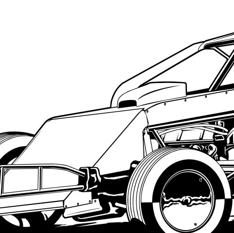 Dirt Track Modified Race Car Highly Detailed Image in .svg .ai .eps ...