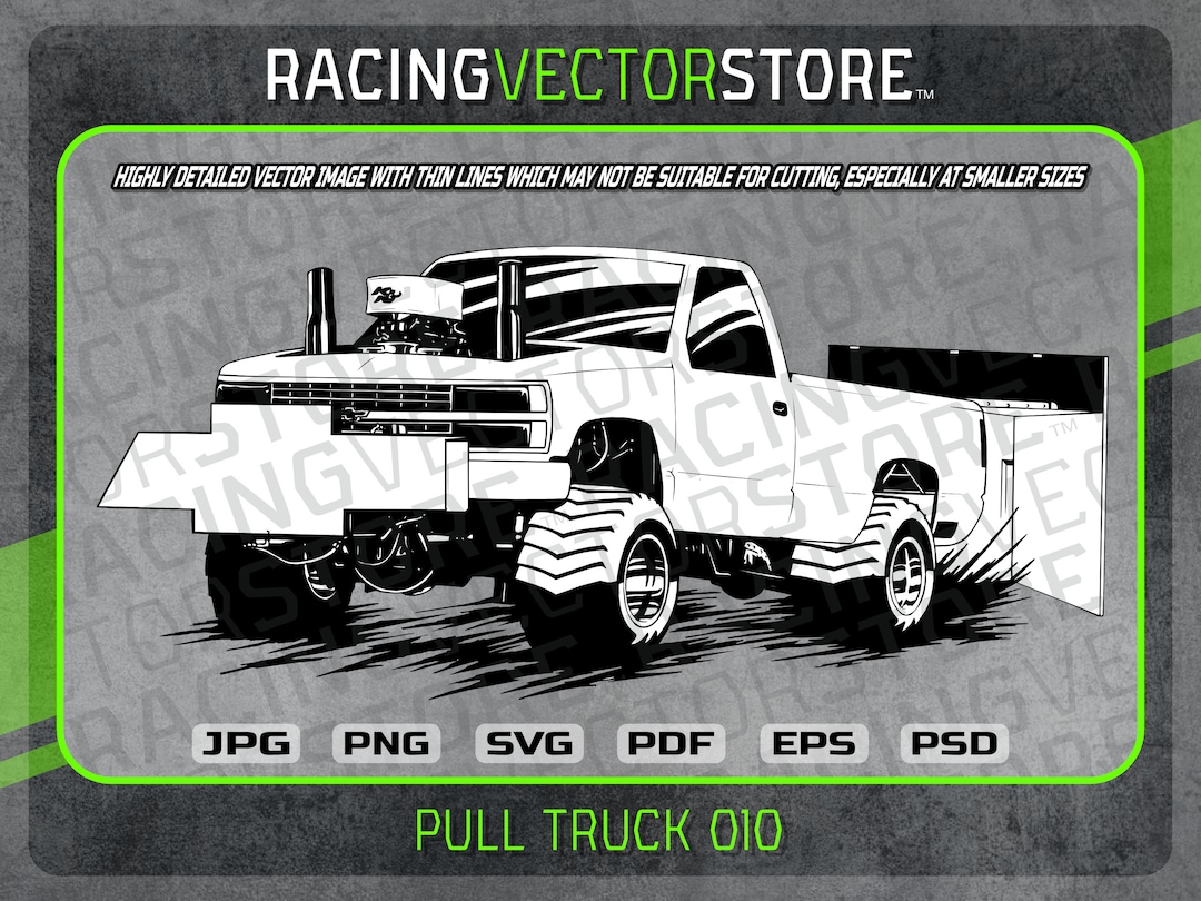Pulling Truck Highly Detailed Vector Image in .svg .eps .pdf .png .jpg