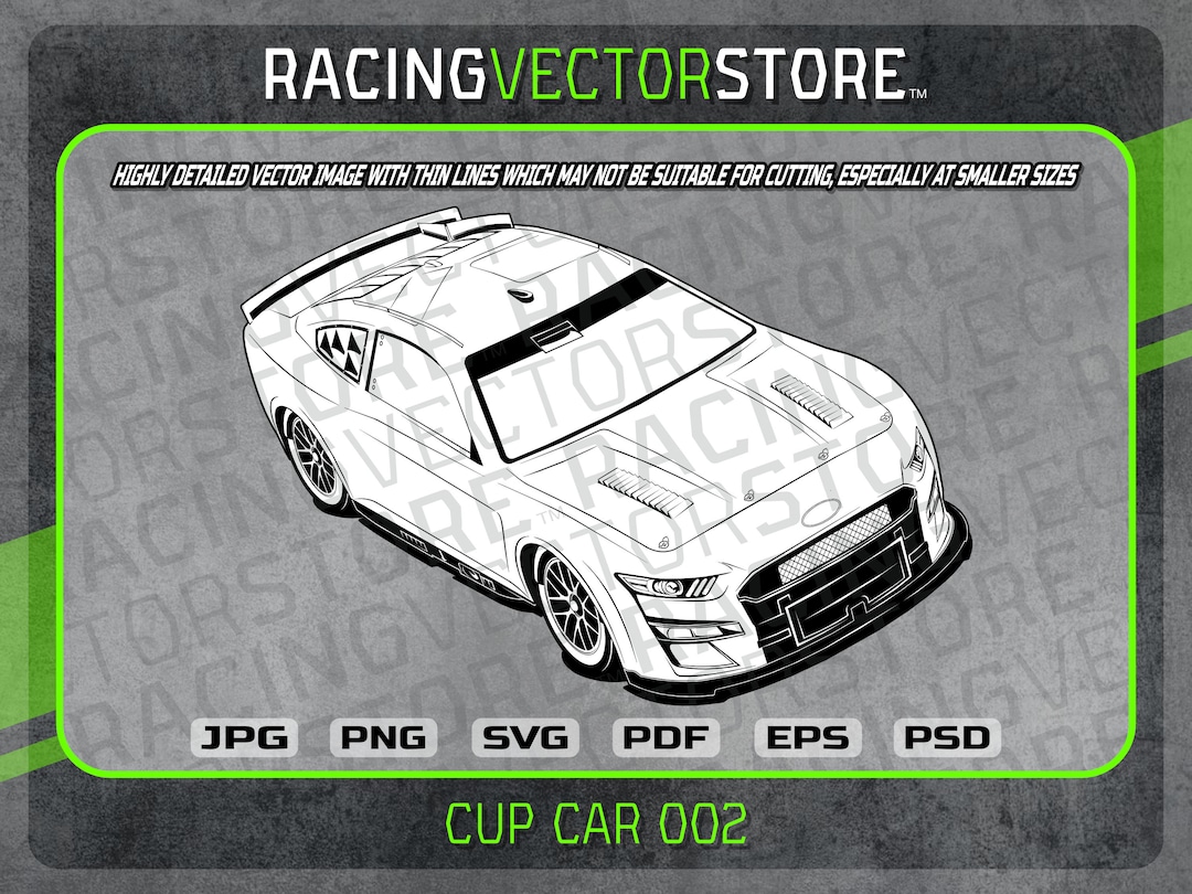 NASCAR Cup Race Car (next Gen) Detailed Vector Clipart Image in .svg ...