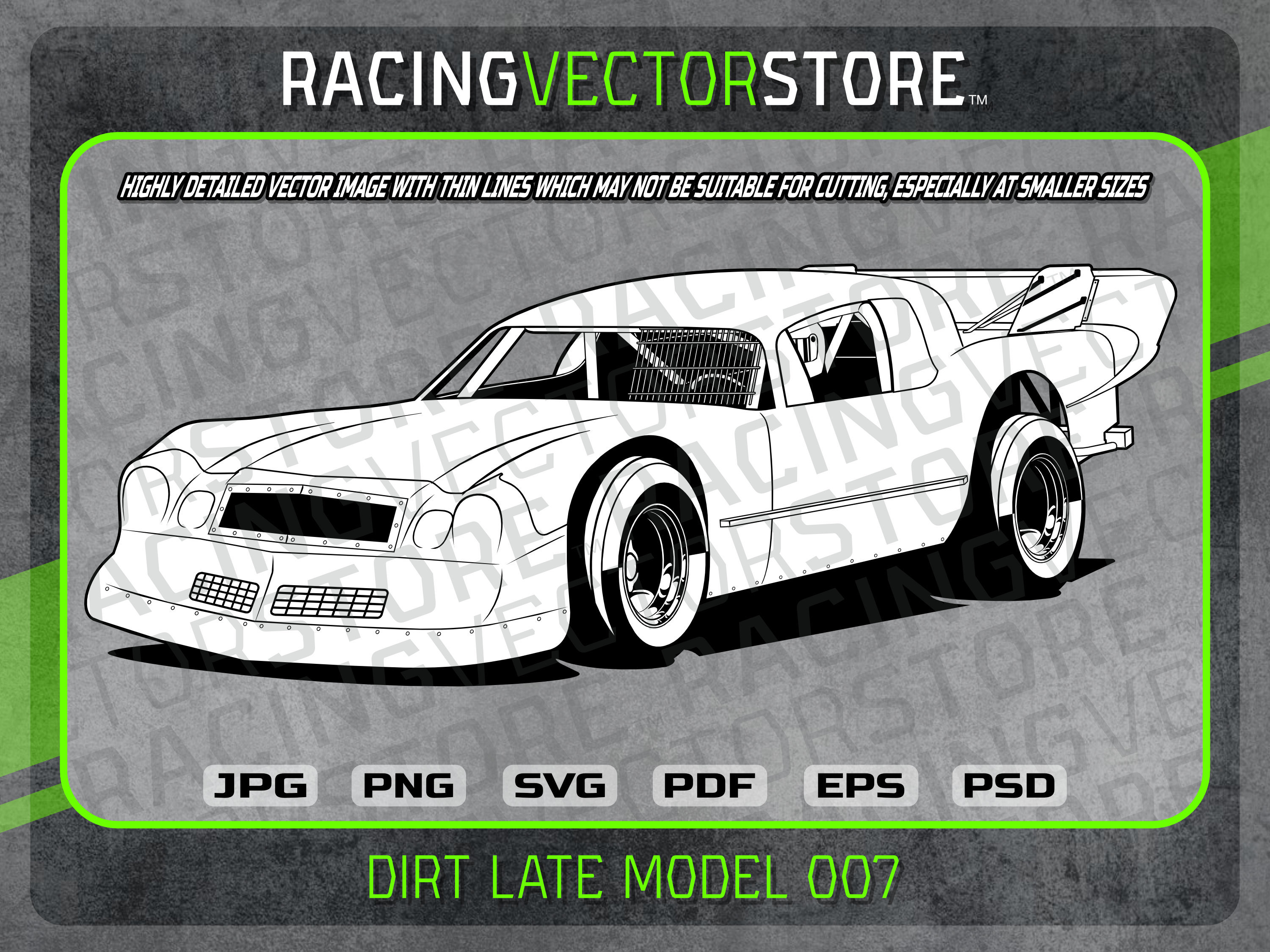 dirt-late-model-vintage-1970-s-race-car-highly-detailed-image-in-svg