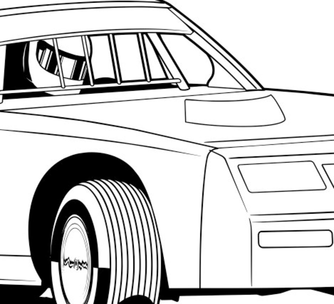 Dirt Track Street Stock Race Car Highly Detailed Image in .svg .ai .eps ...