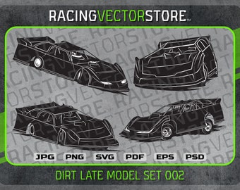 late model dirt race car image in svg ai eps pdf png jpg
