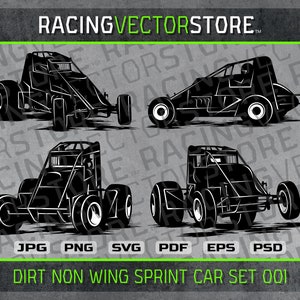 Sprint car dirt race car clipart images in .svg .ai .eps .png .jpg .pdf .dxf .affinity