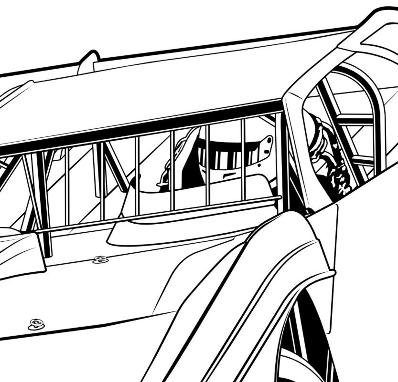 Dirt Late Model Race Car Highly Detailed Image in .svg .ai .eps .pdf ...