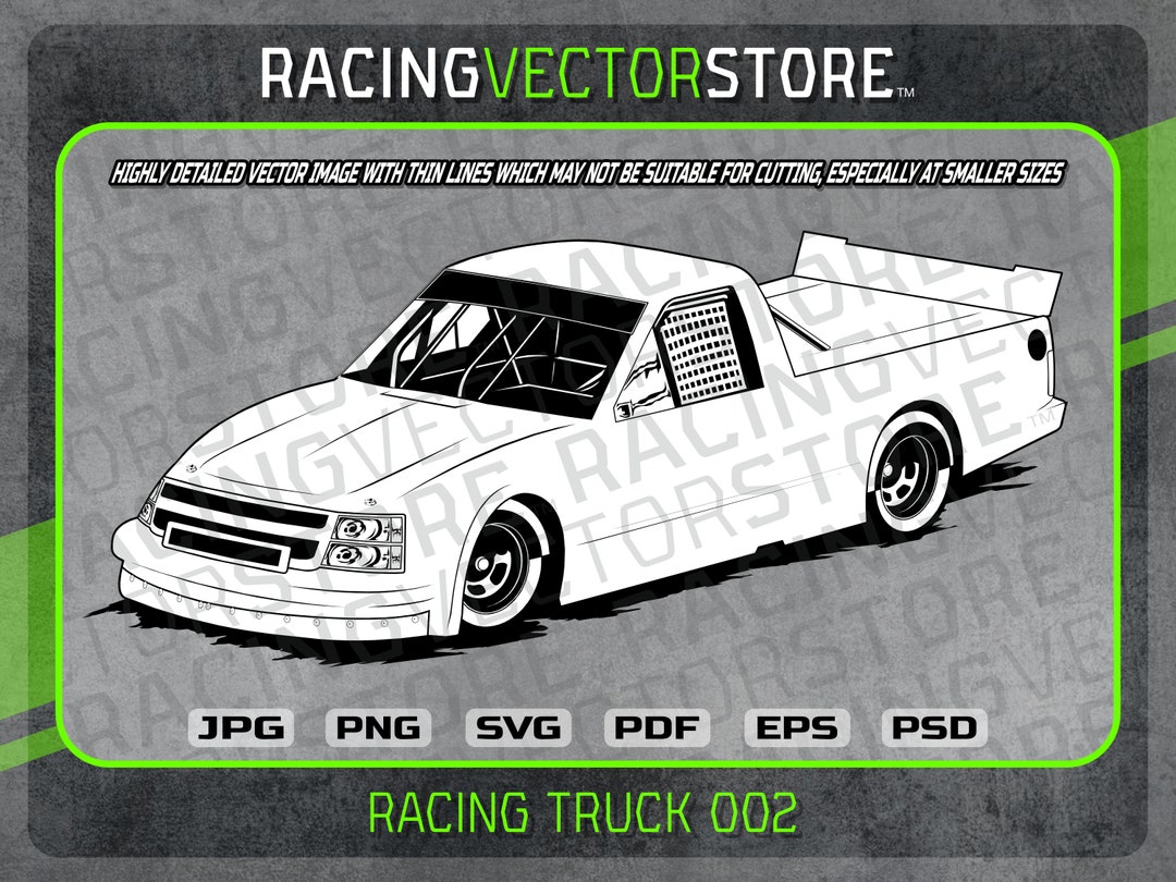 NASCAR Race Truck Highly Detailed Image in .svg .eps .pdf .png .jpg