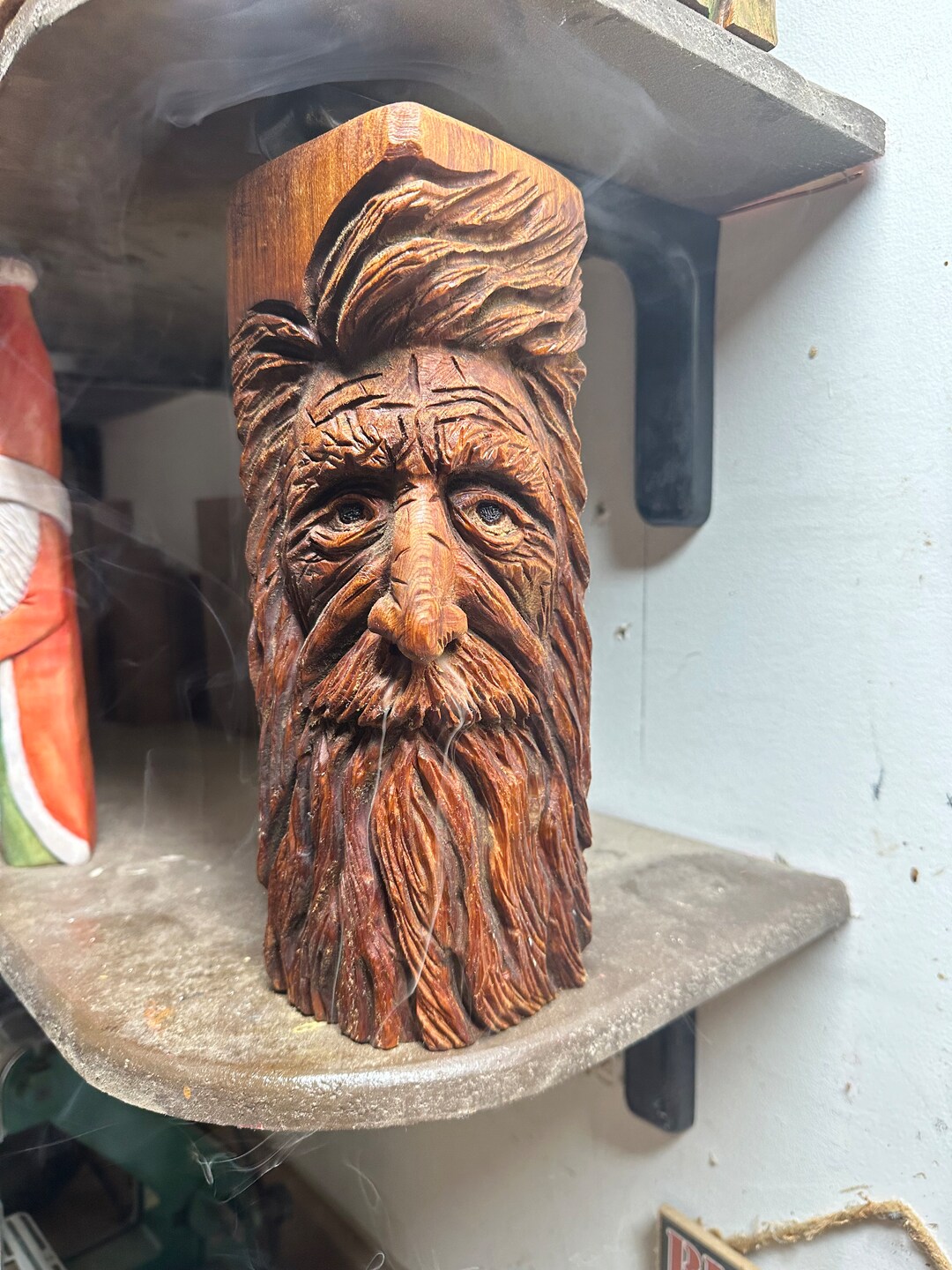 Wood Spirit Backflow Incense Burner Etsy