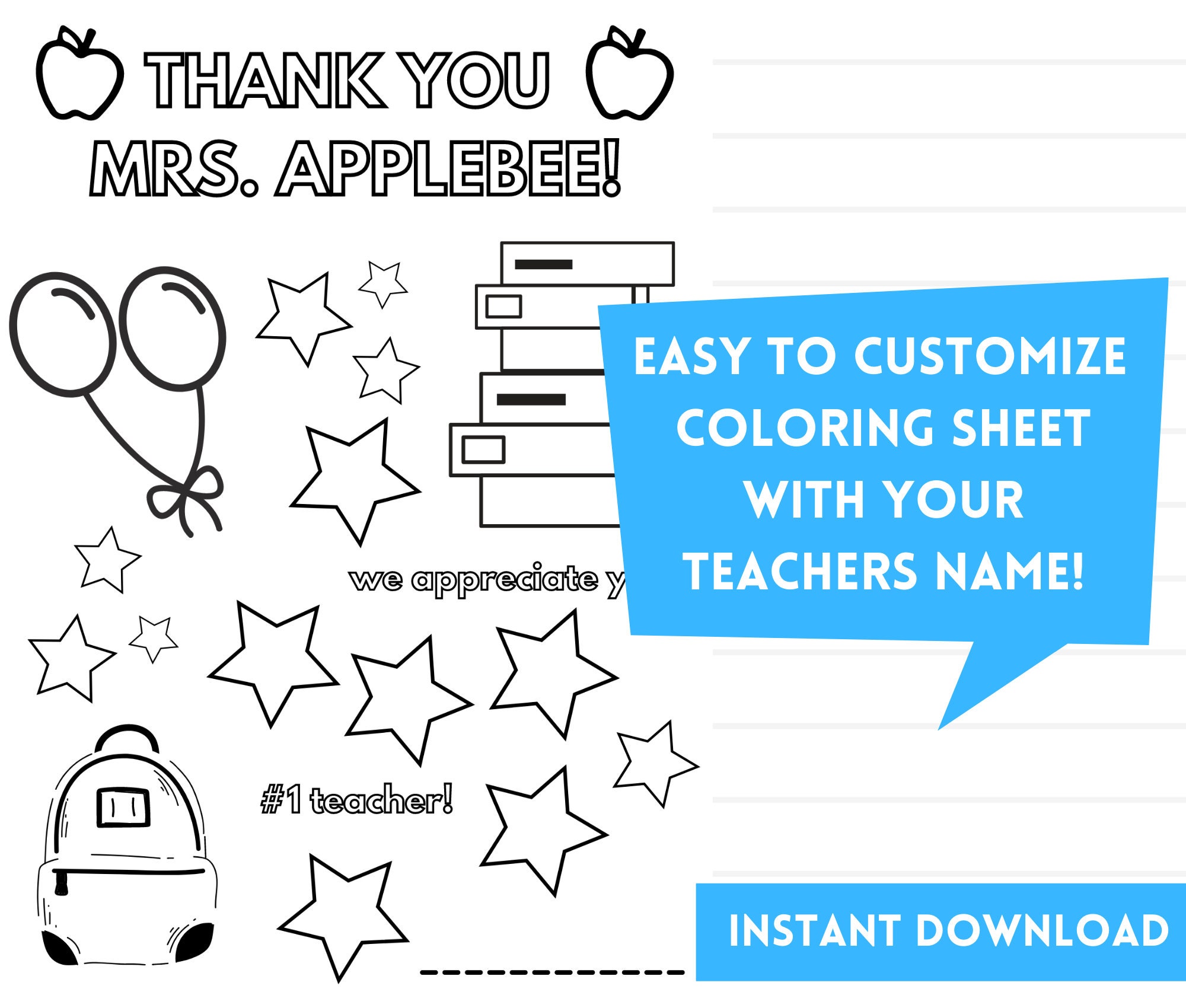 Teacher Appreciation Gift | Teacher Appreciation Printable | Teacher ...