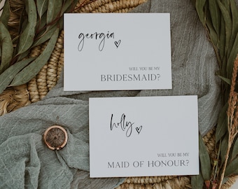 ELLA Bridesmaid Proposal Card Template | Editable Maid of Honor Proposal | Printable Will You Be My Bridesmaid | Bridesmaid Card Gift