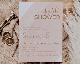 Minimal Boho Bridal Shower Invitation | Modern Bridal Shower Invite | Editable Bridal Shower Template | Instant Download Bridal Shower