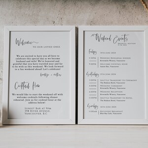 Wedding Events Timeline Template Front and back Program Template Wedding Program Template Editable Printable Instant Download image 4