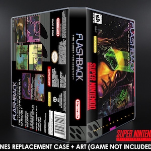 Flashback The Quest for Identity - SNES Horizontal Case - No Game - Replacement Storage Case & Box Art