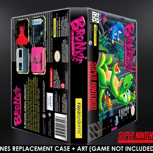 Bronkie the Bronchiasaurus - SNES Horizontal Case - No Game - Replacement Storage Case & Box Art