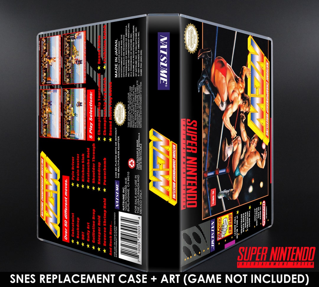 Natsume Championship Wrestling Custodia orizzontale SNES