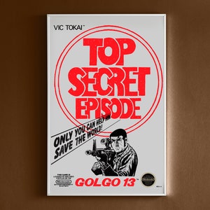 Golgo 13 Top Secret Episode Poster NES Box Art Print Videospiel 11 x 17&quot; Restoration