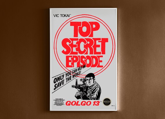 Golgo 13 Top Secret Episode Poster NES Box Art Print Video Game 11