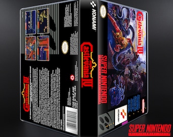 Super Castlevania IV 4 - SNES Horizontal Case - No Game - Replacement Storage Case & Box Art