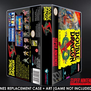 Double Dragon V 5 The Shadow Falls - SNES Horizontal Case - No Game - Replacement Storage Case & Box Art