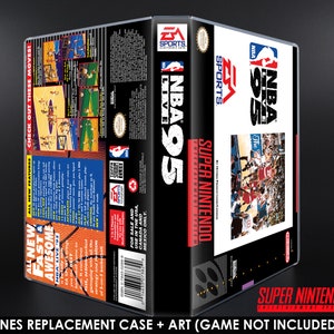NBA Live 95 - SNES Horizontal Case - No Game - Replacement Storage Case & Box Art