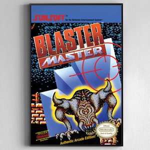 Blaster Master NES Poster Box Art Print Video Game 11 x 17 &quot; Restoration