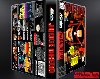 Judge Dredd - Estuche horizontal SNES - Sin juego - Estuche de almacenamiento de reemplazo y arte de caja