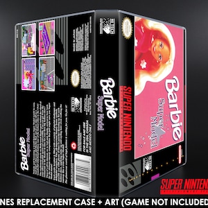 Barbie Super Model SNES Horizontal Case No Game Replacement