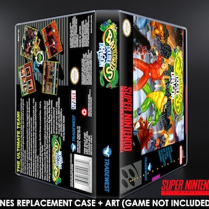 Battletoads Double Dragon Ultimate Team Up - SNES Horizontal Case - No Game - Replacement Storage Case & Box Art