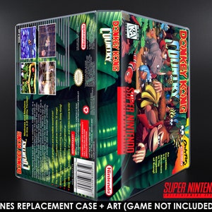 Donkey Kong Country - SNES Horizontal Case - No Game - Replacement Storage Case & Box Art