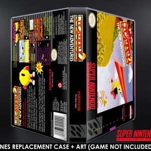 Pac-Man 2 Estuche horizontal SNES Sin juego Estuche de almacenamiento de repuesto y diseño de caja imagen 1