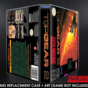 Top Gear 2 - SNES Horizontal Case - No Game - Replacement Storage Case & Box Art