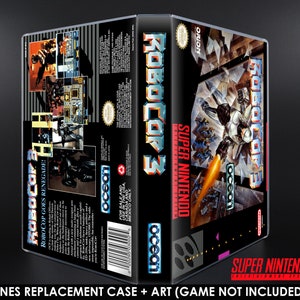 Robocop 3 - SNES Horizontal Case - No Game - Replacement Storage Case & Box Art