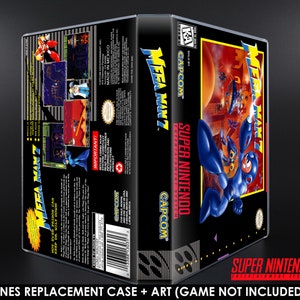 Mega Man 7 - SNES Horizontal Case - No Game - Replacement Storage Case & Box Art