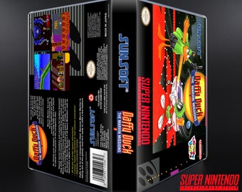 Daffy Duck The Marvin Missions - SNES Horizontal Case - No Game - Replacement Storage Case & Box Art