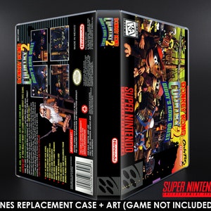 Donkey Kong Country 2 Diddy&#39;s Kong Quest - SNES Horizontal Case - No Game - Replacement Storage Case & Box Art