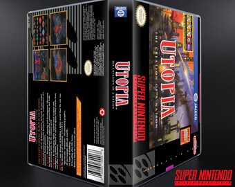 Utopia - SNES Horizontal Case - No Game - Replacement Storage Case & Box Art