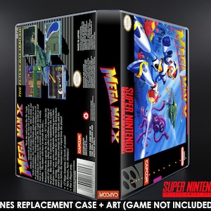 Mega Man X - SNES Horizontal Case - No Game - Replacement Storage Case & Box Art