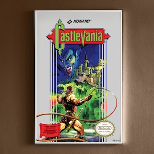 Castlevania Poster NES Box Art Print Videospiel 11 x 17&quot; Restauration
