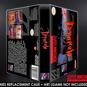 Bram Stoker&#39;s Dracula - SNES Horizontal Case - No Game - Replacement Storage Case & Box Art